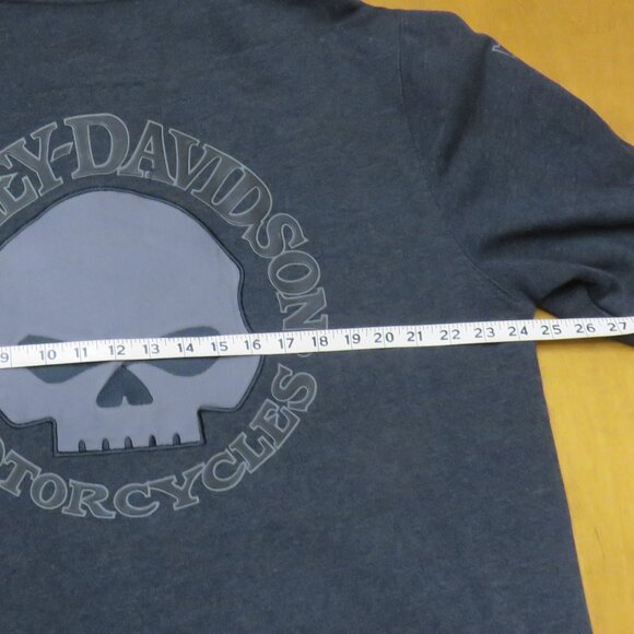 Harley-Davidson Zippered Front Men’s Willie G Skull Hoodie Sweatshirt - Picture 8 of 8